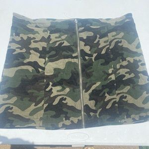 Charlotte Russe camo mini skirt
